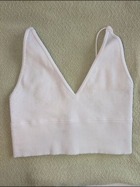 *MOVING SALE* Gilly Hicks Ribbed V-Neck Crop Camisole - Light Pink